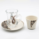 Tea Cup & Saucer & Coffee Cup Set 18 Pcs